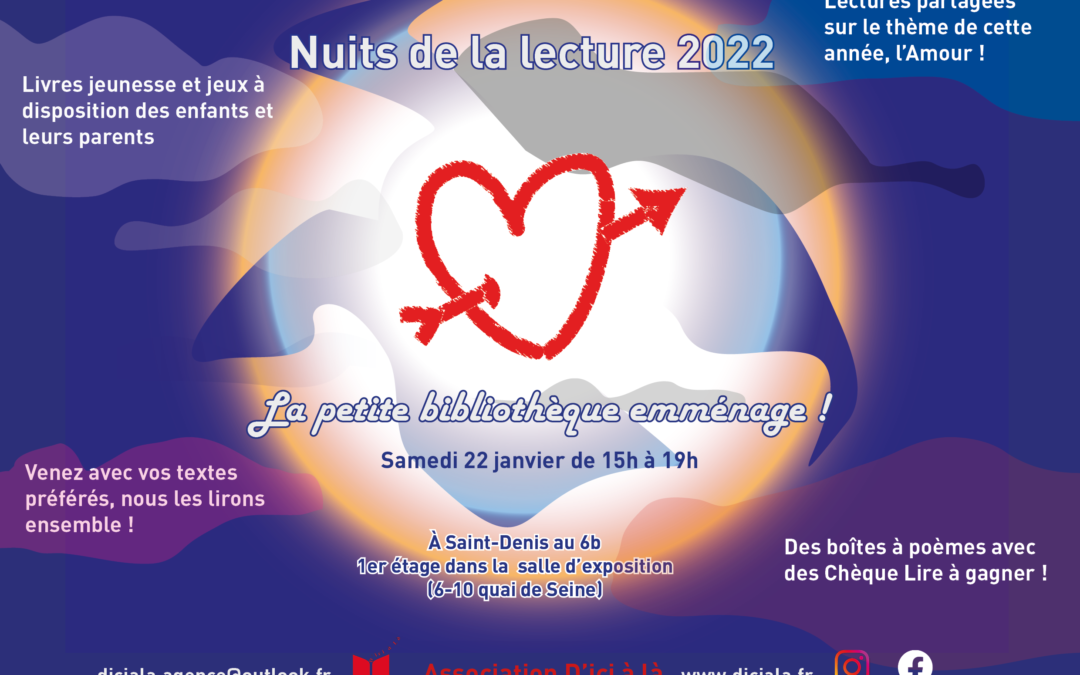 Nuits de la lecture 2022- La petite bibliothèque emménage- Association D'ici à là