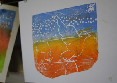 Affiche oiseau gravure